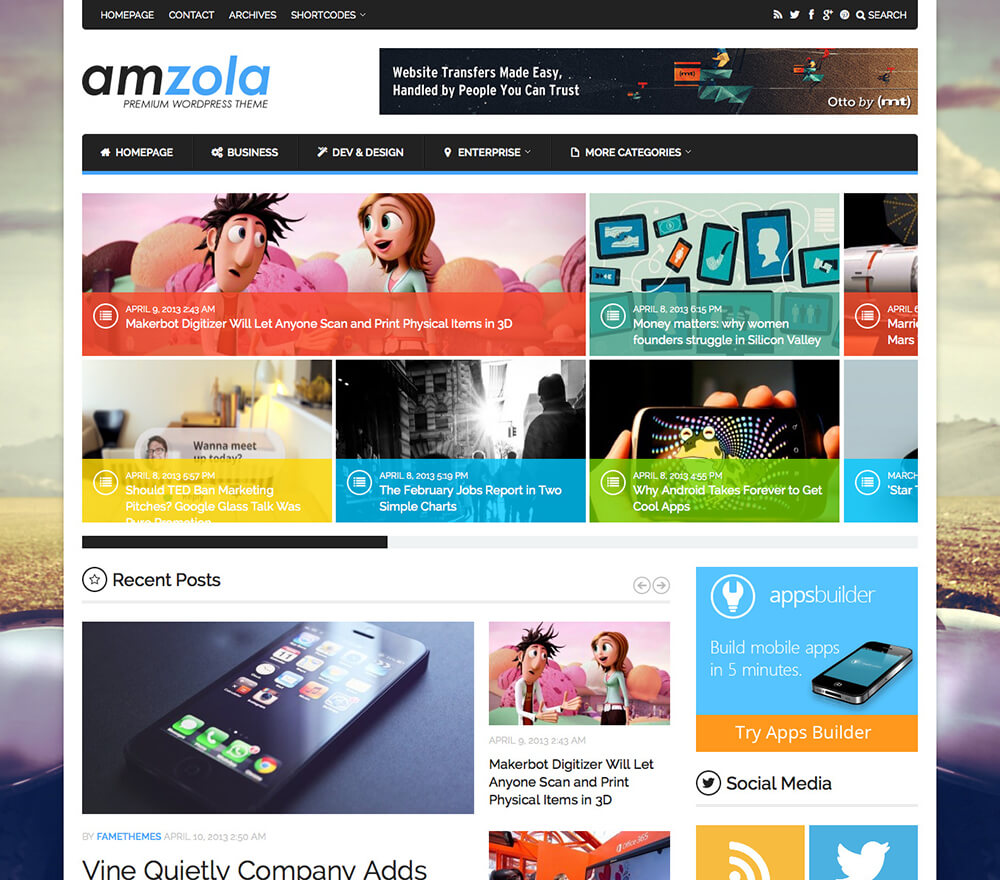 Amzola WordPress Theme