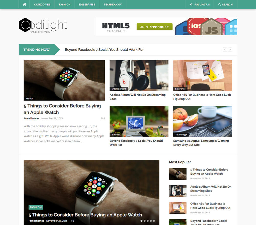 Codilight WordPress Theme