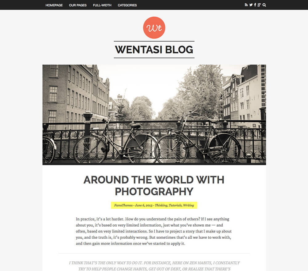 Wentasi WordPress Theme